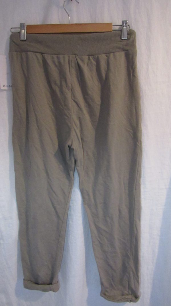 New Ladies Plain Joggers Mocha One Size fits sizes 10 12 14 16 Size 1 - Image 5