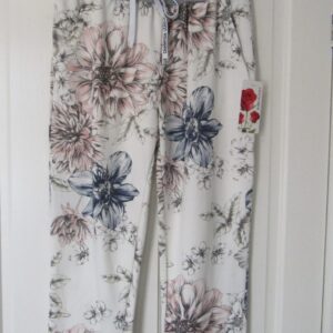 Special Offer White Floral Joggers One Size fits sizes 10 12 14
