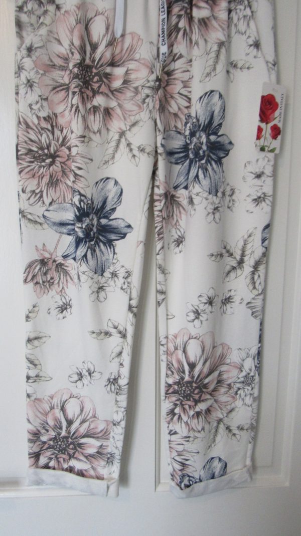 Special Offer White Floral Joggers One Size fits sizes 10 12 14 - Image 4