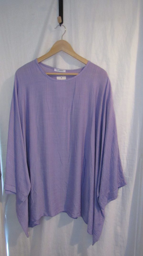 New Ladies Lilac Purple Oversized Tunic Top One Size fits sizes 20 22 24 NON RETURNABLE - Image 2