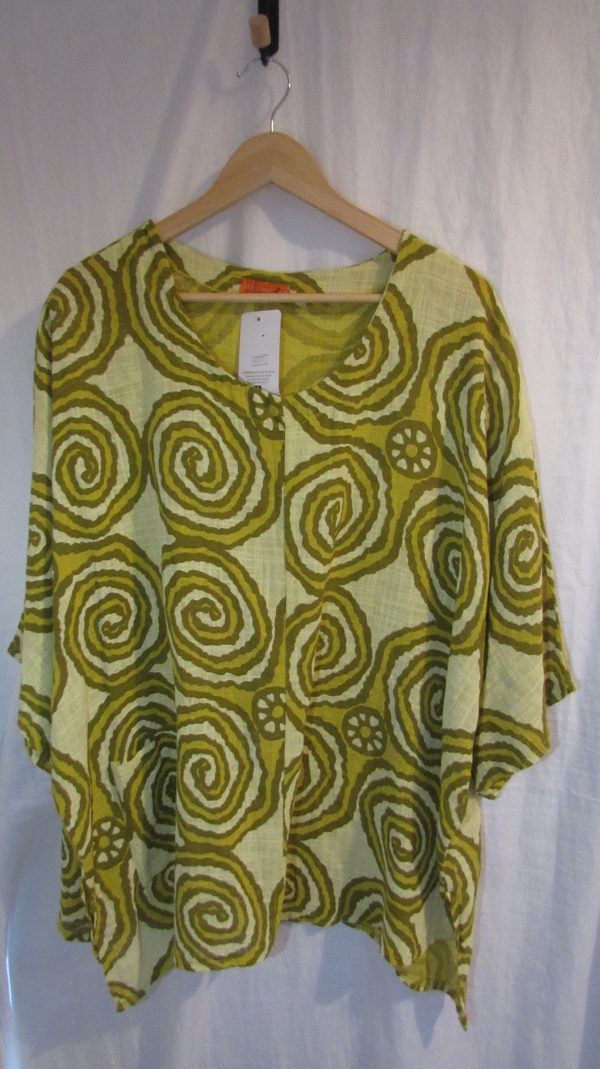 New Ladies Green Circle Top One Size fits sizes 16 18 20 22 NON RETURNABLE