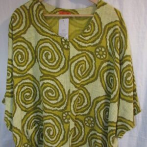 New Ladies Green Circle Top One Size fits sizes 16 18 20 22 NON RETURNABLE