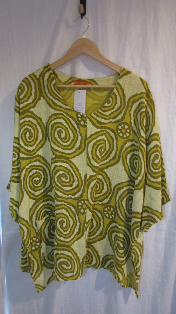New Ladies Green Circle Top One Size fits sizes 16 18 20 22 NON RETURNABLE - Image 2