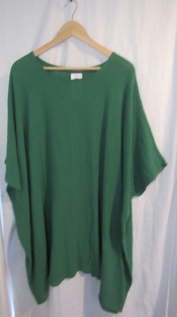 New Ladies Green Oversized Tunic Top One Size 20 22 24 26 NON RETURNABLE