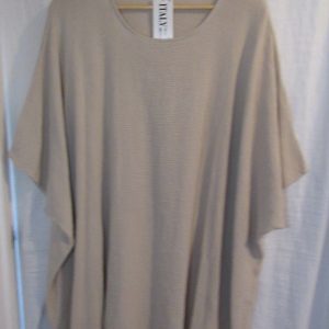 New Ladies Beige Oversized Tunic Top One Size 20 22 24 26 NON RETURNABLE