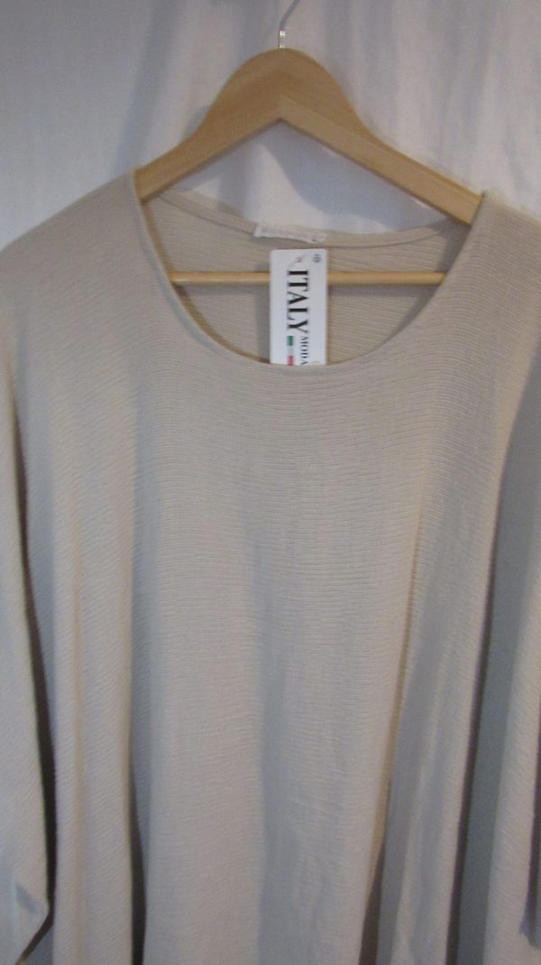 New Ladies Beige Oversized Tunic Top One Size 20 22 24 26 NON RETURNABLE - Image 3