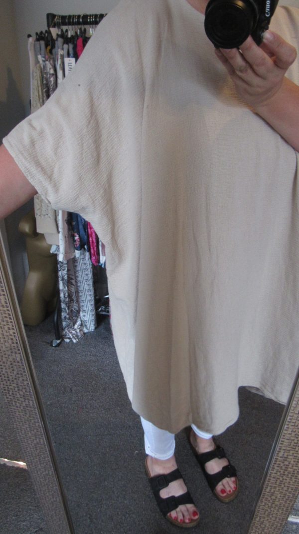 New Ladies Beige Oversized Tunic Top One Size 20 22 24 26 NON RETURNABLE - Image 8