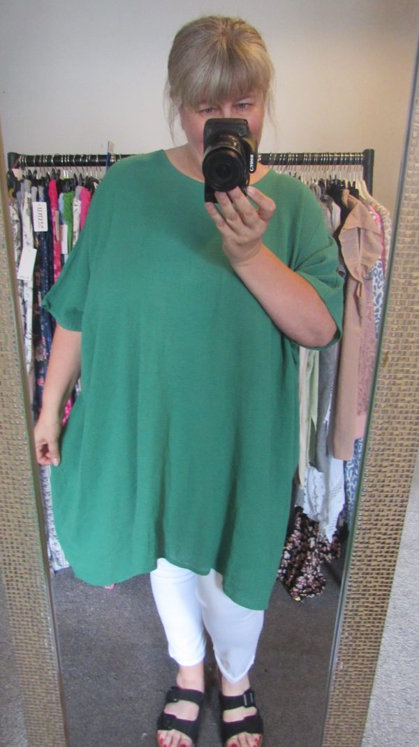 New Ladies Green Oversized Tunic Top One Size 20 22 24 26 NON RETURNABLE - Image 7