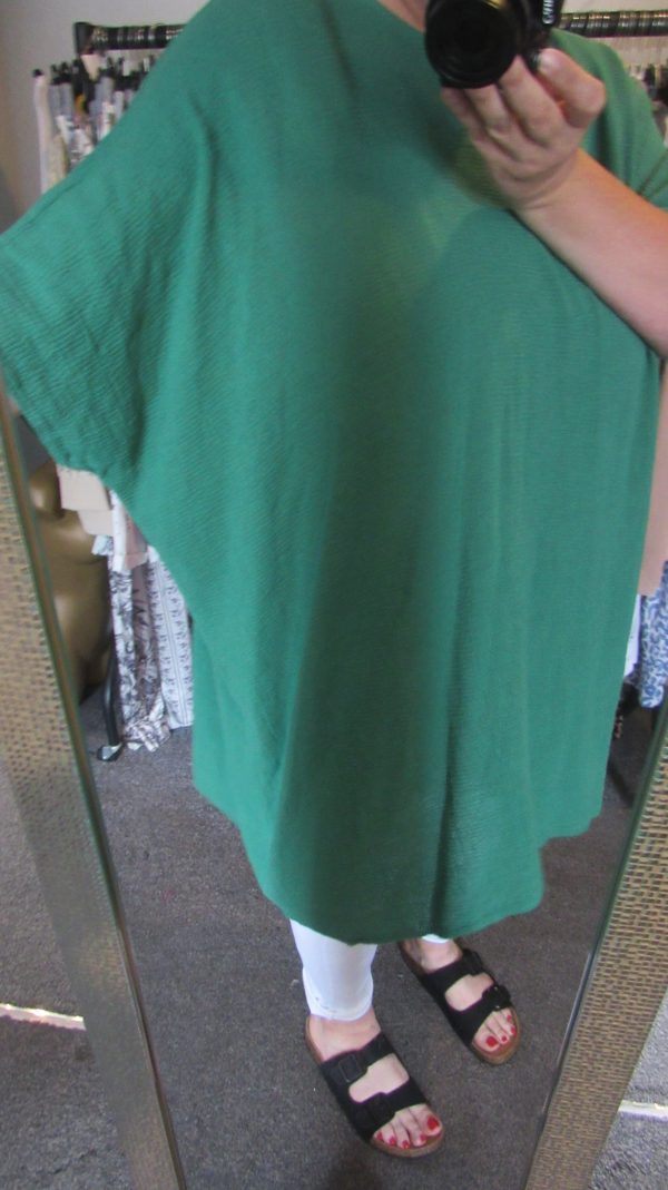 New Ladies Green Oversized Tunic Top One Size 20 22 24 26 NON RETURNABLE - Image 9
