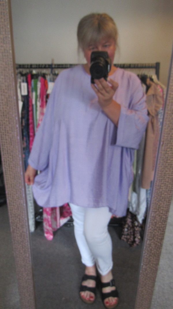 New Ladies Lilac Purple Oversized Tunic Top One Size fits sizes 20 22 24 NON RETURNABLE - Image 7