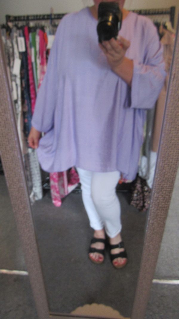 New Ladies Lilac Purple Oversized Tunic Top One Size fits sizes 20 22 24 NON RETURNABLE - Image 8