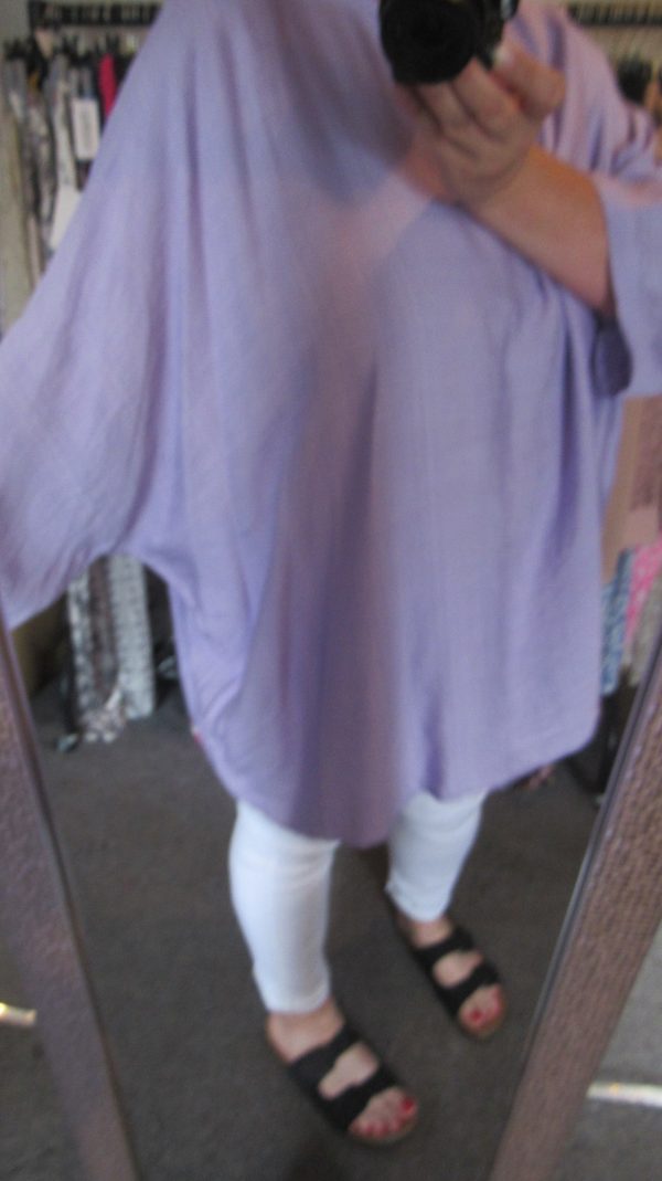 New Ladies Lilac Purple Oversized Tunic Top One Size fits sizes 20 22 24 NON RETURNABLE - Image 9