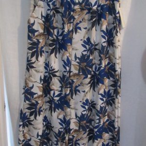 Blue Floral Wide Leg Women's Trousers Size 18