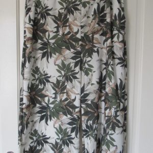 Made in Italy Green Floral Wide Leg Trousers Size 18