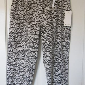 Black Animal Print Pants Joggers Women's One size fits sizes 10 12 14