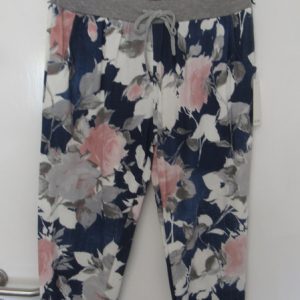 Made in Italy Blue Floral Pants Joggers Size 16