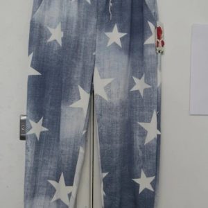 Blue with White Star joggers One size fits sizes 10 12 14 Size 1