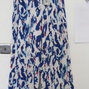 SALE SALE SALE Fashion Blue Pattern Pleated Wide Leg Trousers Size S/M 8-12 NON RETURNABLE