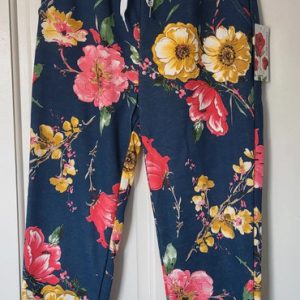 Blue Floral joggers One size fits sizes 10 12 14 Size 1