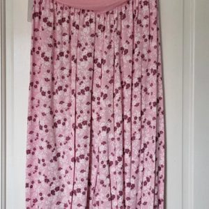 New Ladies Pale Pink Floral Harem Pants One Size fits sizes 14 16