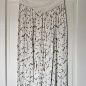 New Ladies White Floral Harem Pants One Size fits sizes 12 14 16