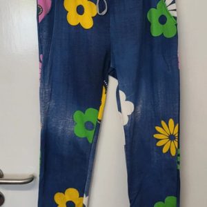 New Blue with Flower Joggers One Size fits sizes 10 12 14 Size 1