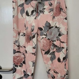 SALE SALE SALE New Ladies Pale Pink Floral Joggers One Size fits sizes 16 18 Size 2 NON RETURNABLE