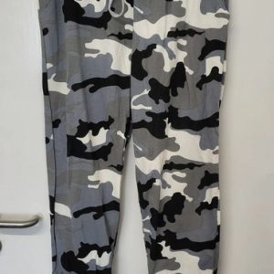 New Grey Camo Joggers Pants One Size 16 and 18 Size 2
