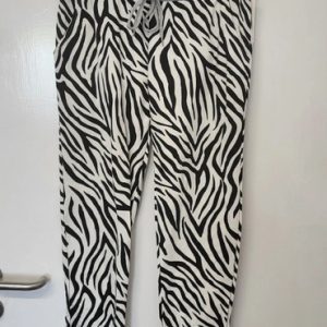 New Ladies Black with White Zebra Print Joggers One Size fits sizes 10 12 14 Size 1