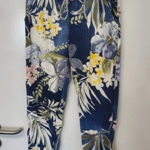 New Blue with Yellow Leaf Joggers One Size fits sizes 10 12 14 Size 1