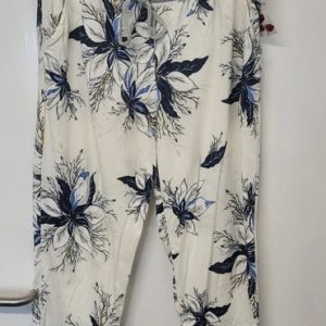 White with Blue Made in Italy Size 2 Joggers One size fits sizes 16 18