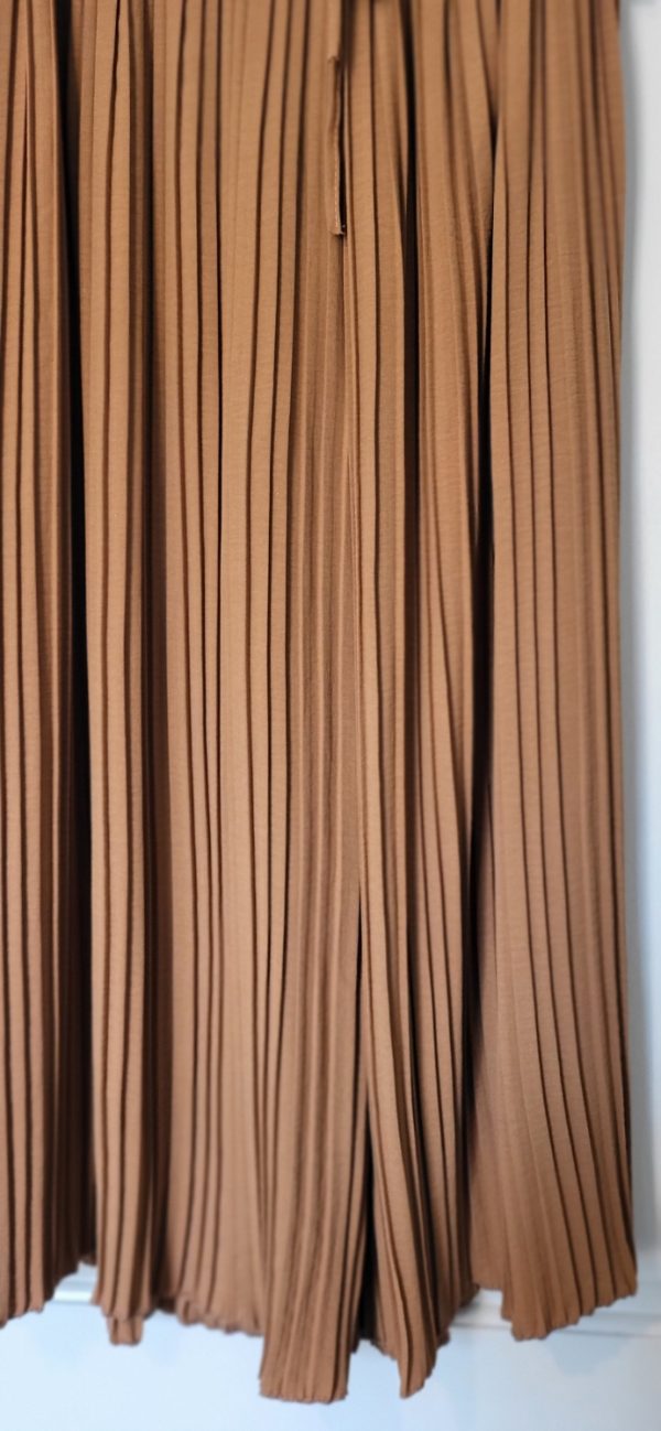New Ladies Plus Size Pleated Trousers Mocha One Size fits 20 22 24 26 - Image 4