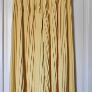 New Ladies Plus Size Pleated Trousers Yellow One Size fits 20 22 24 26