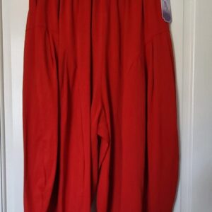 New Ladies Red 3/4 Length Wide Leg Trousers One size fits sizes 18 20 22 24