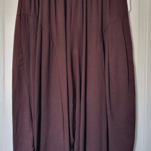 New Ladies Brown 03/4 Length Wide Leg Trousers One size fits sizes 18 20 22 24