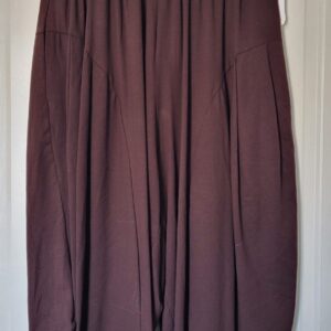 New Ladies Brown 03/4 Length Wide Leg Trousers One size fits sizes 18 20 22 24