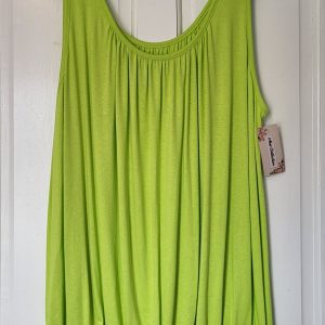 New Ladies Lime Sleeveless Sun Top One size fits sizes 16 18 20 22 Plus Size
