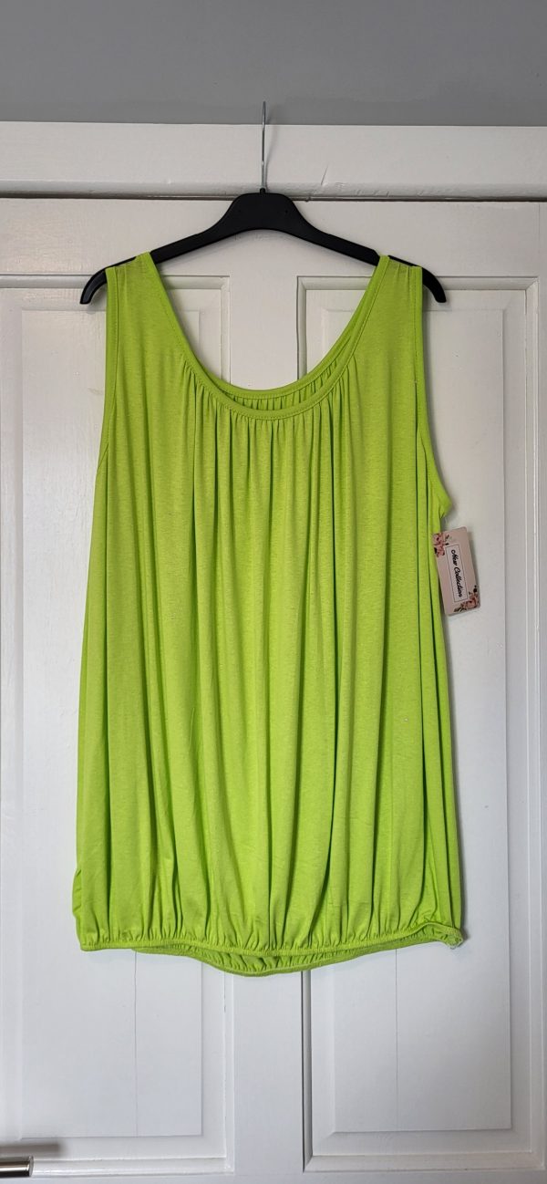 New Ladies Lime Sleeveless Sun Top One size fits sizes 16 18 20 22 Plus Size