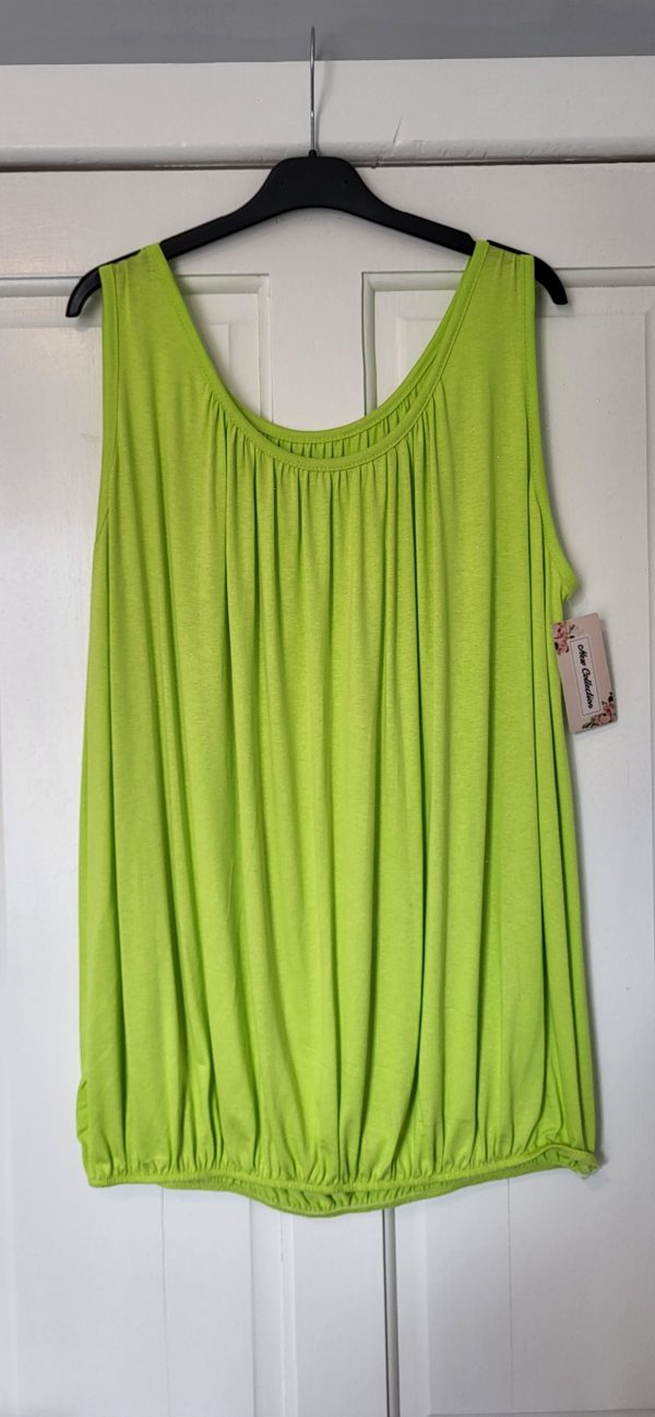 New Ladies Lime Sleeveless Sun Top One size fits sizes 16 18 20 22 Plus Size - Image 4