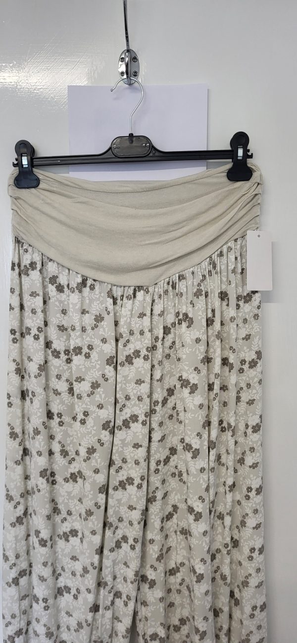 New Ladies Beige Floral Harem Pants One Size fits sizes 14 16 - Image 3