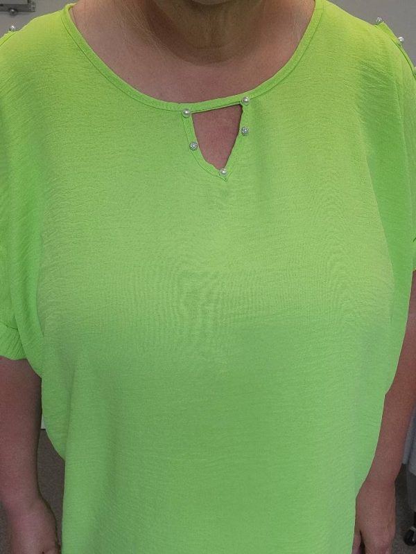 New Ladies Lime Cold Shoulder Top One Size fits sizes 18 20 22 - Image 8
