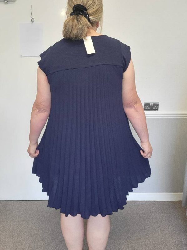 SALE SALE SALE New Ladies Navy Blue Pleated Dress or Tunic One Size fits sizes 14 16 18 20 NON RETURNABLE - Image 8