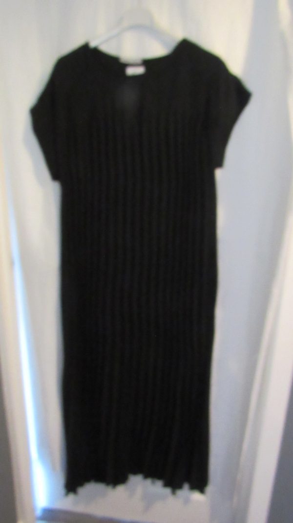 New Ladies Black Pleated Maxi Dress One Size fits sizes 14 16 18 20