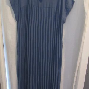 New Ladies Denim Blue Pleated Maxi Dress One Size fits sizes 14 16 18 20