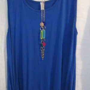 New Sleeveless Womens Royal Blue Top One Size fits sizes 16 18 20 22