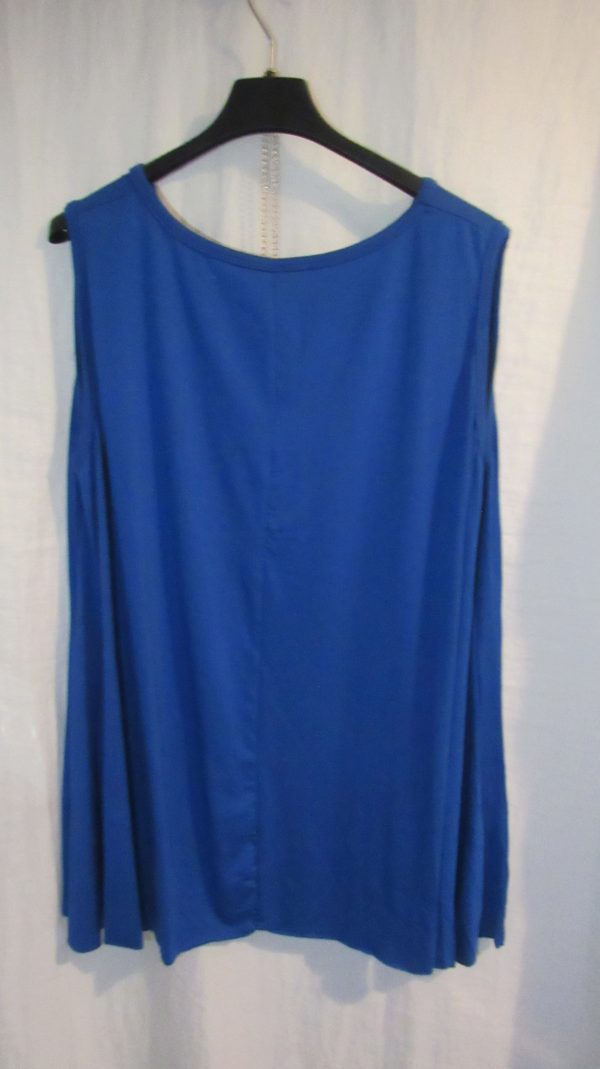 New Sleeveless Womens Royal Blue Top One Size fits sizes 16 18 20 22 - Image 4