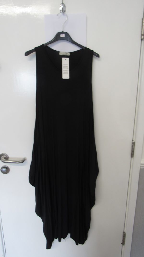 New Ladies Plain Sleeveless Jersey Dress One Size fits sizes 14 16 18 20