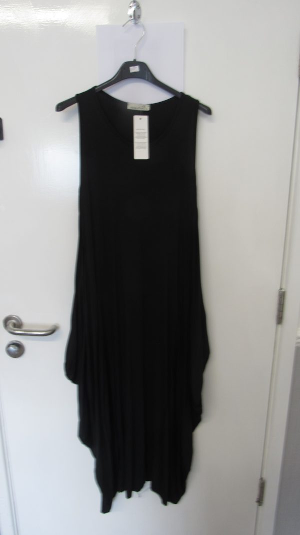 New Ladies Plain Sleeveless Jersey Dress One Size fits sizes 14 16 18 20 - Image 2