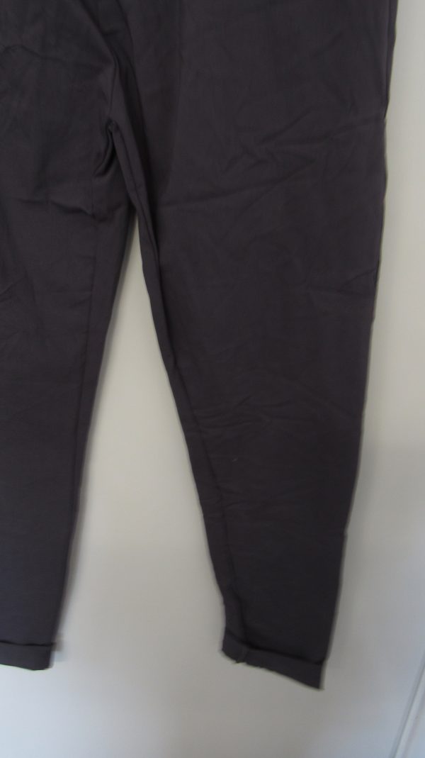 NEW Ladies Charcoal Stretchy Crinkle Magic Trousers One Size Fits 10 12 14 16 - Image 4