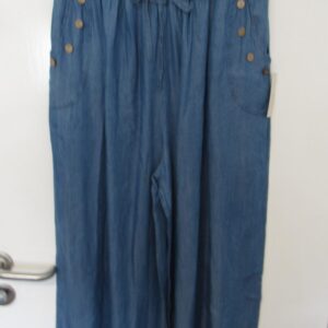 New Ladies Darker Blue Wide Leg Trousers One Size fits sizes 18 20 22